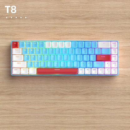 T8 108-Key Full Size RGB Backlit Gaming Mechanical Keyboard with USB Interface for Professional Gamers