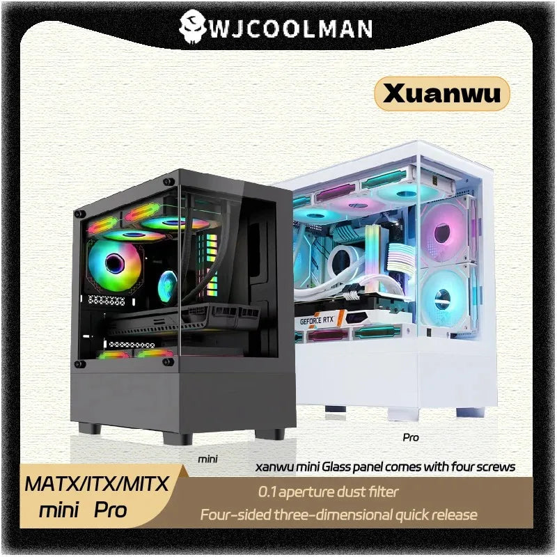 GAMDIAS ATX Mid-Tower Gaming PC Case Includes 3 X 120mm ARGB Fans High Airflow Mesh Audio Ports Front Tempered Glass Side Panel