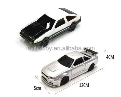 LVH RC 1:43 Scale 4WD 2.4G Remote-Controlled Plastic Racing Car for Adult Leisure Parties with Alkaline AAA Battery