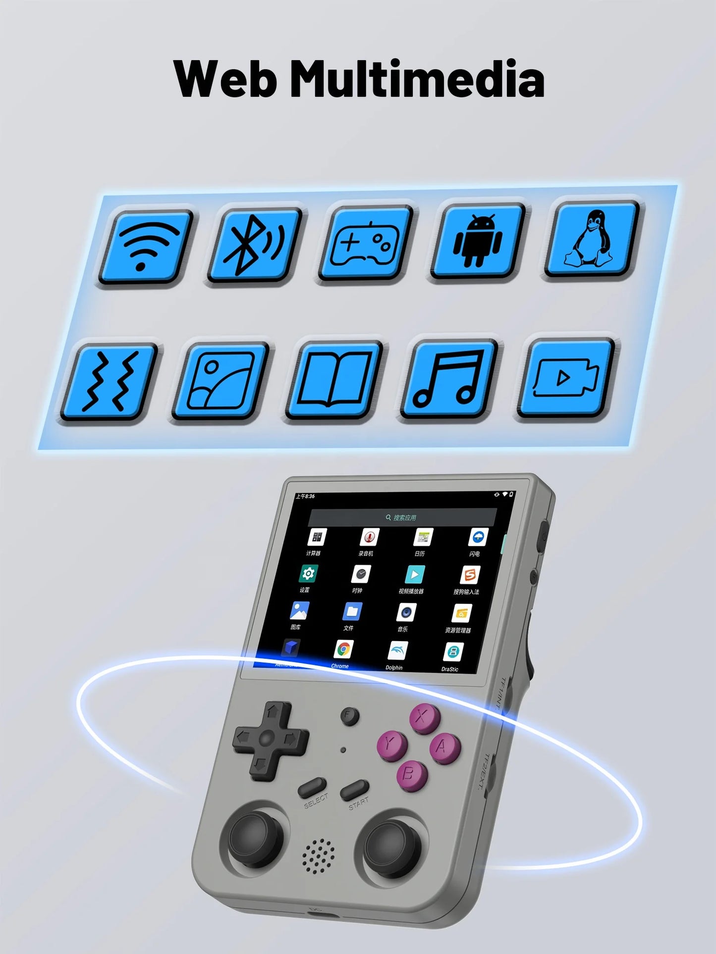 Original RG353V 3.5 INCH Video Game Console Android 11 Linux OS HD Handheld Game Player with Wi-Fi Satisfactory Drop Shipping