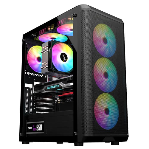 Custom Tempered Glass Panels Gaming Style Window Computer Case Cabinet Desktop with USB 3.0 PC Case