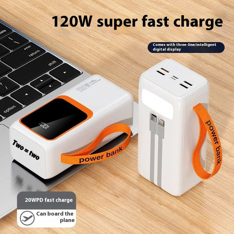 Wholesale 20000mAh Large Capacity Mobile Power Bank Custom Logo LED Display Type-C Li-Polymer Battery ABS Material Built-in 20W