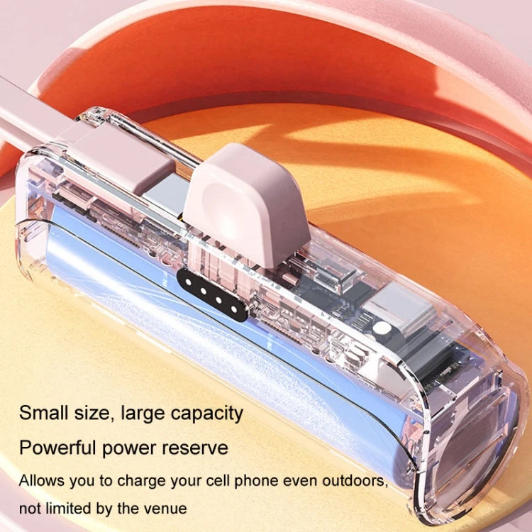 5000mAh 2 in 1 Portable Mobile Power Fast Charger Pocket Portable Wireless Mini Charger