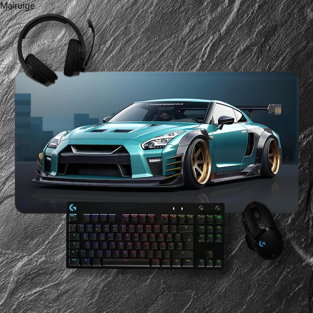 Cool Cars Stylish Cyberpunk PC Gaming Mouse Pads Gamer Mats Rubber Teclado Pad Mat Laptop Office Carpet 900X400