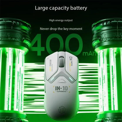 Inphic IN10 3D Ergonomic Lightweight Rechargeable for 2.4GHz Wireless Mouse Programmable 6 Buttons RGB Backlit Gaming