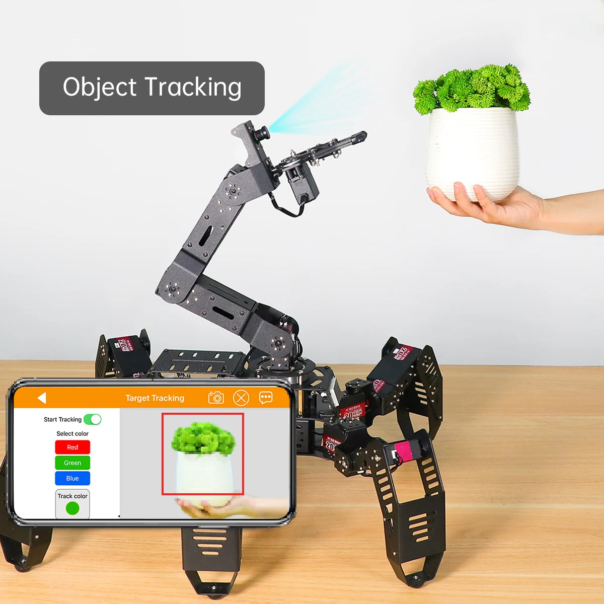 SpiderPi Pro: Hiwonder Hexapod Robot with AI Vision Robotic Arm Powered by Raspberry Pi 5