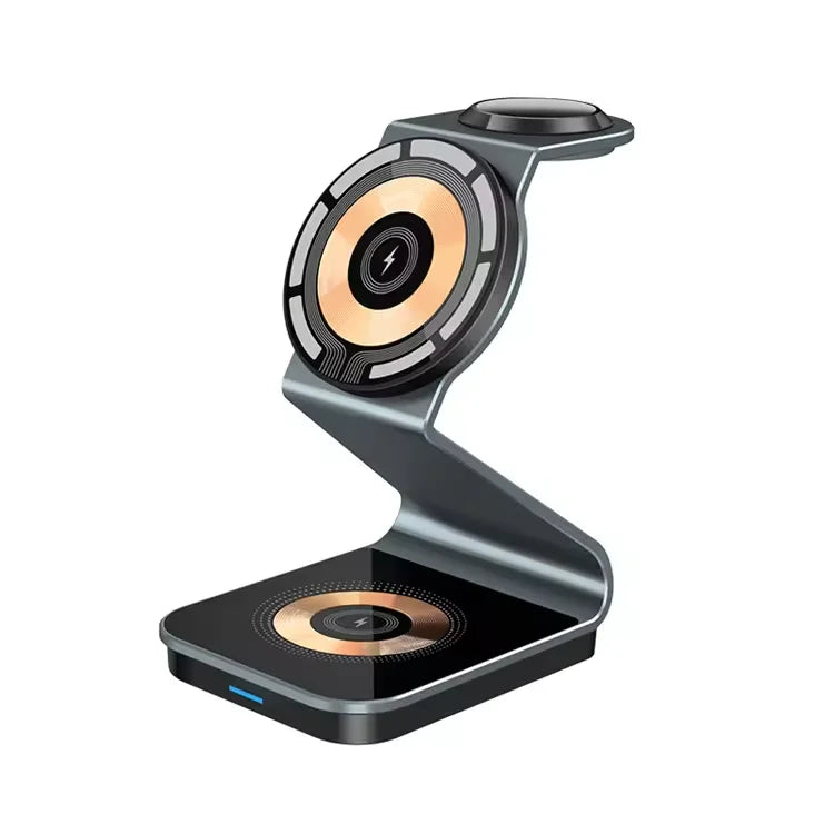 15W 3in1 Multifunction Charging Stand Support Watch Cell Phone Headset with Can Wireless Charging with Mobile Power