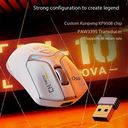 Inphic IN10 3D Ergonomic Lightweight Rechargeable for 2.4GHz Wireless Mouse Programmable 6 Buttons RGB Backlit Gaming
