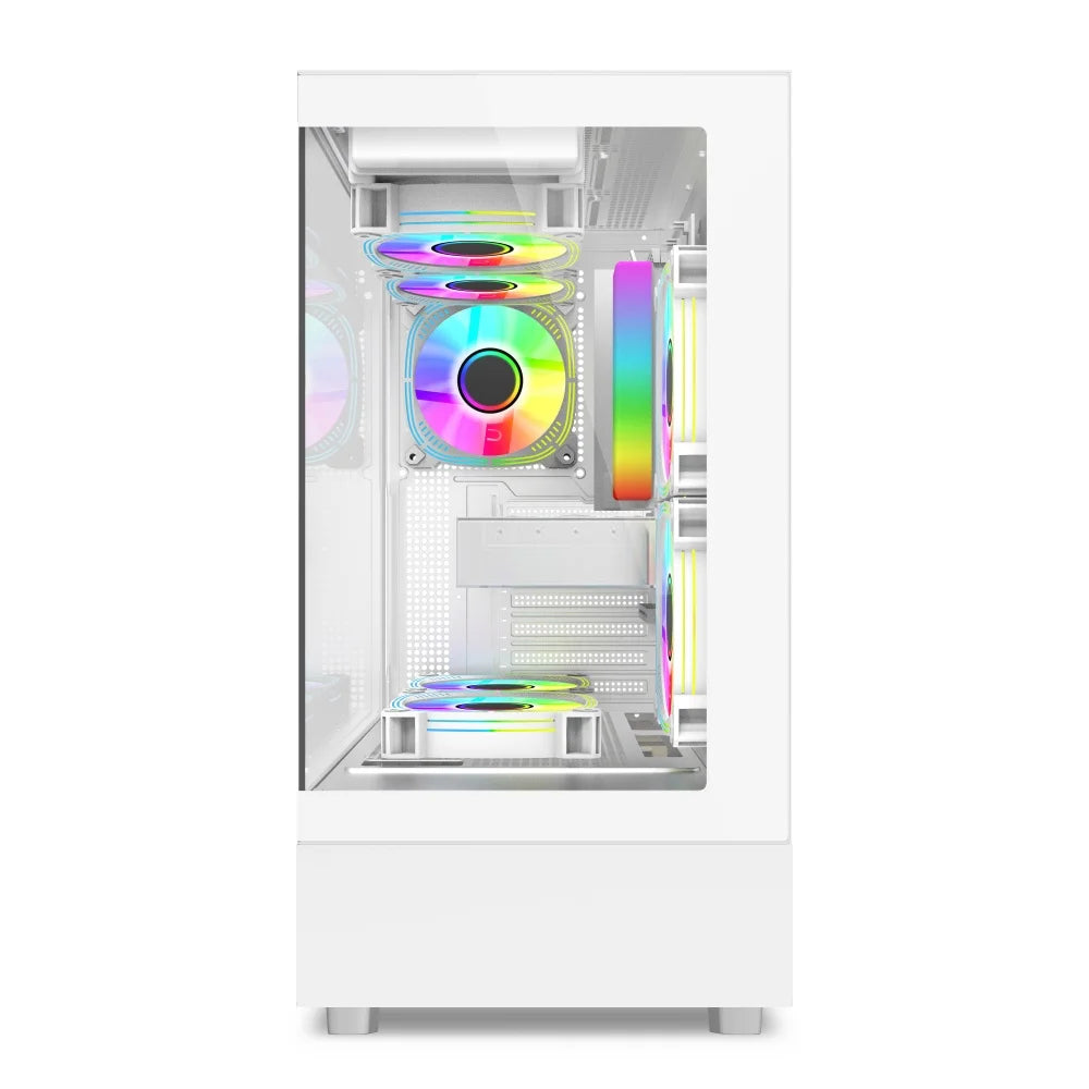 New Arrival Computer MATX Gaming Transparent Case Cabinet CPU Chassis for Desktop With Tempered Glass PC Case