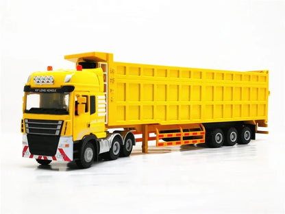 Heavy Truck 1:50 Container Truck Model of Alloy Trailer for Semi-trailer Container Truck for Boy Toy Modelo Diecast Toy Vehicles