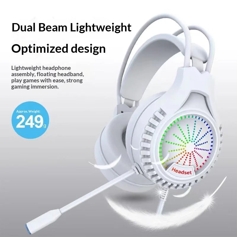 Cross-border Spot E-Sports Over-Ear Gaming 7.1 Surround Sound Active Noise Cancellation (ANC) 2m Cord Over-ear Headphones