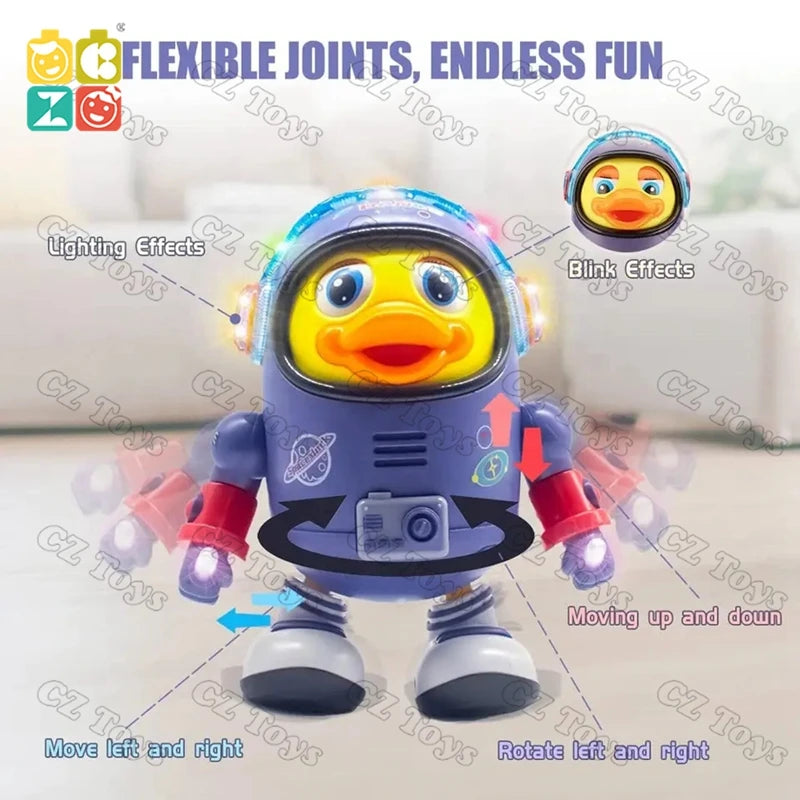 CZ New Arrival 2025 Electric Kids Toy Walking Animal Space with Music and Light Robots Duck Toys