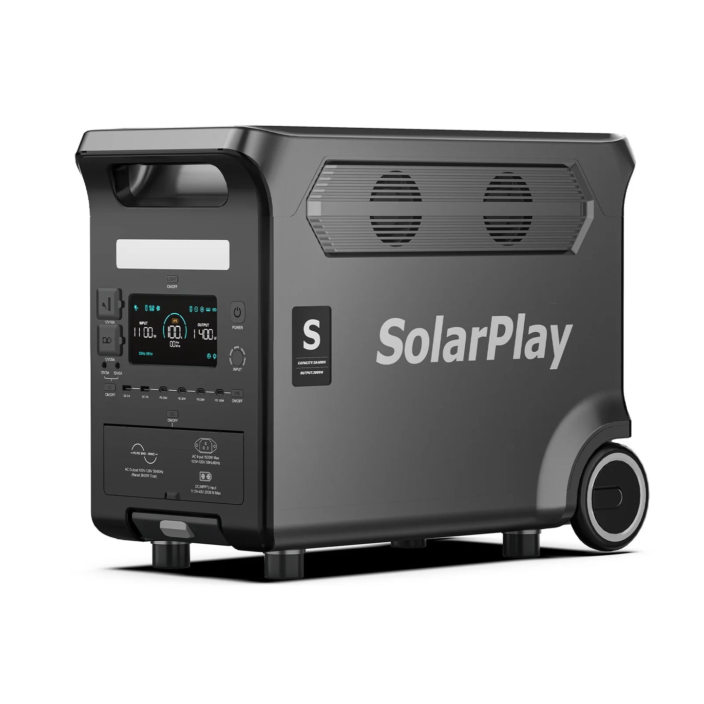 Solarplay 3600W Portable Mobile Power Station, Meet Your Outdoor Power Needs for a Day