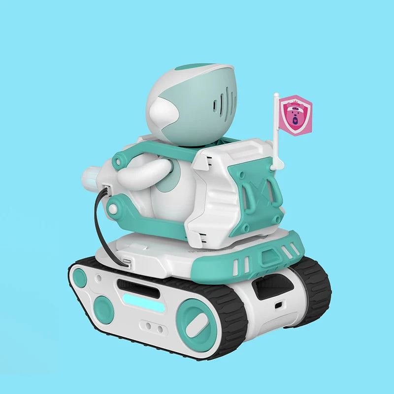 Eilik Robot Panxer Joystick Remote-controlled Electronic Toy with Mecanum Wheels Light & Sound Battery Operated Battle Vehicle