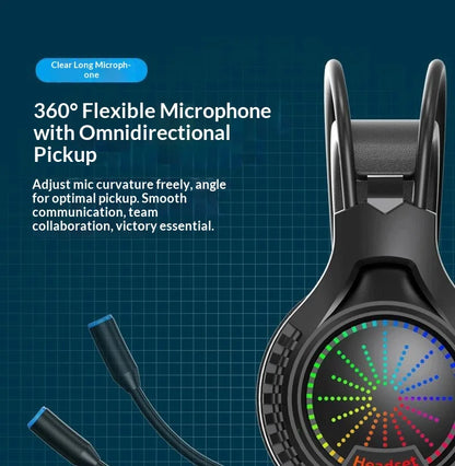 Cross-border Spot E-Sports Over-Ear Gaming 7.1 Surround Sound Active Noise Cancellation (ANC) 2m Cord Over-ear Headphones