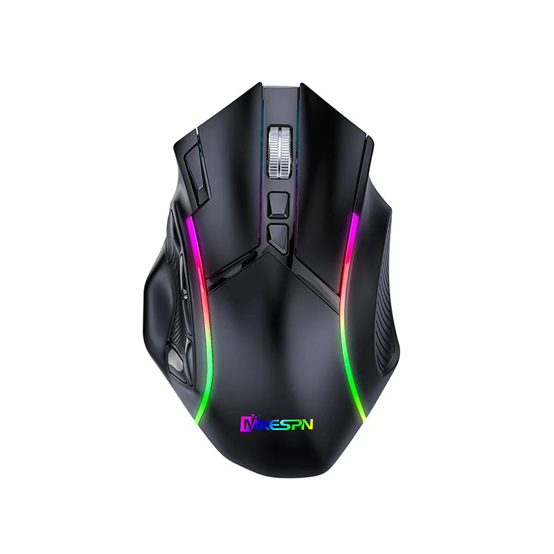 MKESPN W605 Wireless Three Mode Macro Defines Gaming Mouse Full Speed 12 Keys 24000DPI Gaming Mouse Programmable