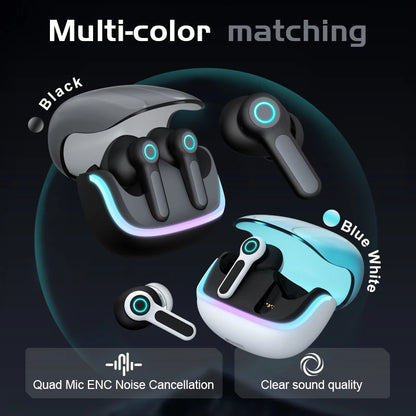 G07  Earbuds Factory Gaming TWS Noise Cancellation Earphones BT V5.4 RGB Lighting
