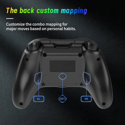Wireless BT Joystick Gaming Directly Connected PC for N-switch Gaming Controller with Turbo Button and Vibration Motor