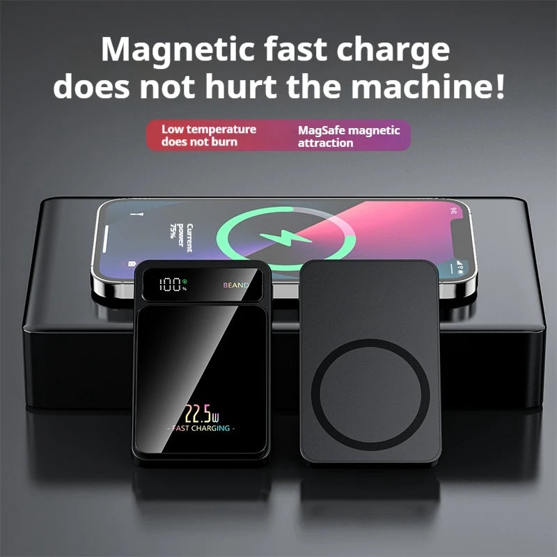 Thin Powerful Magnetic Power Bank 5000mah 15w Wireless PD 20W Fast Charging USB-C Output Battery Pack Mobile Power