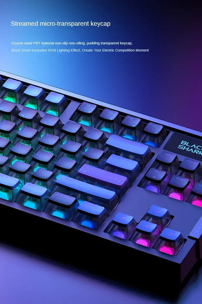 PC Gift Tri Mode 0.1RT Inductance Switch Custom Gaming Keyboard RGB 84 Keys Black Shark Magnetic Switch Mechanical Keyboard