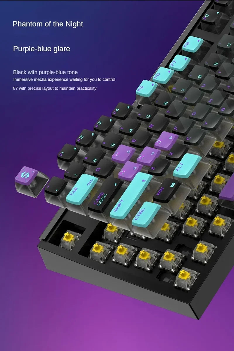 PC Gift Tri Mode 0.1RT Inductance Switch Custom Gaming Keyboard RGB 84 Keys Black Shark Magnetic Switch Mechanical Keyboard