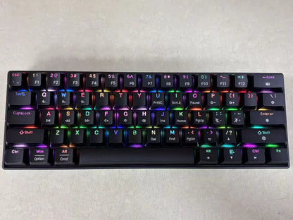 CK23 61-key Three-mode Mechanical Mini Keyboard Brown Switch E-sports Gaming Keyboard