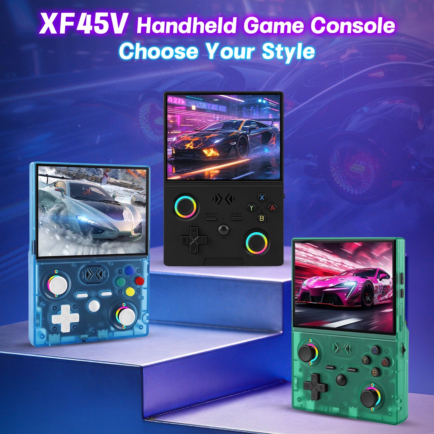 US Free Shipping XF45V Handheld Game Player 64GB 20000+ Games Retro Video Game Console 4.5 Inch Screen Handheld Gaming Console