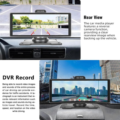 Universal Portable 10.26 Inch Car Stereo Carplay DVR Car Stereo  DVD Degree Rotation Player Car Radio