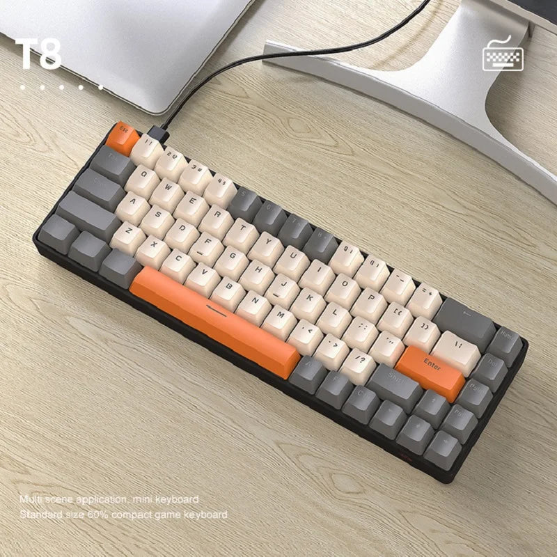 T8 108-Key Full Size RGB Backlit Gaming Mechanical Keyboard with USB Interface for Professional Gamers