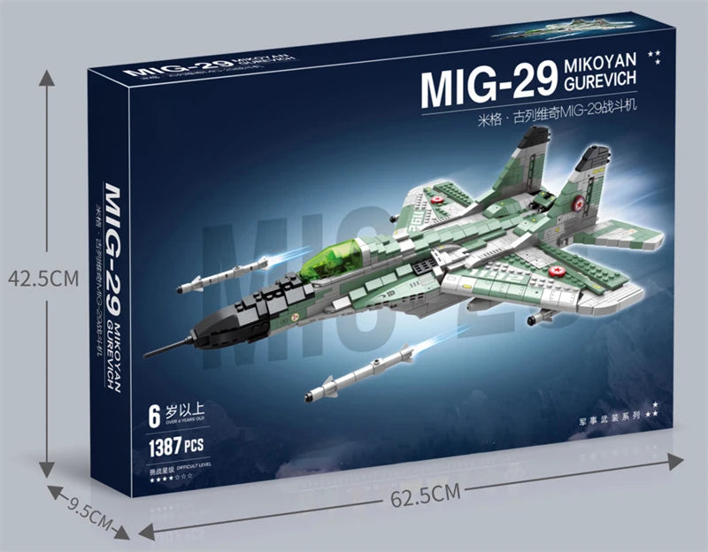 Military Series Chinese Aircraft Carrier Aviation Mig29 Large Fighter Puzzle Assembled Plastic 1:20 Scale Aircraft Model