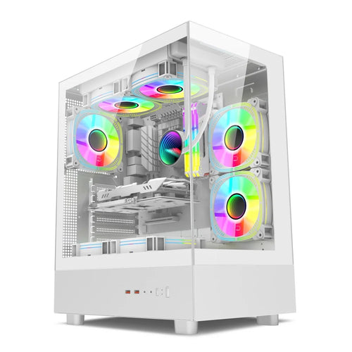 New Arrival Computer MATX Gaming Transparent Case Cabinet CPU Chassis for Desktop With Tempered Glass PC Case