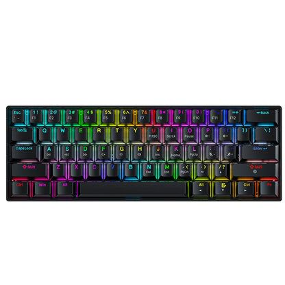 CK23 61-key Three-mode Mechanical Mini Keyboard Brown Switch E-sports Gaming Keyboard