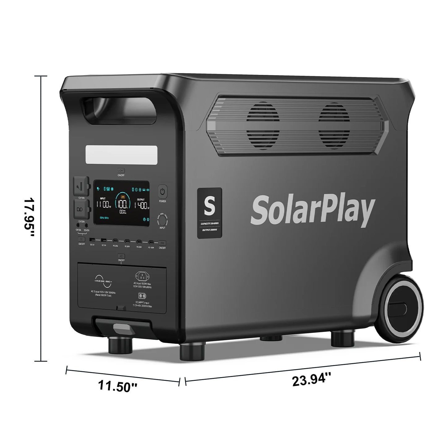 Solarplay 3600W Portable Mobile Power Station, Meet Your Outdoor Power Needs for a Day