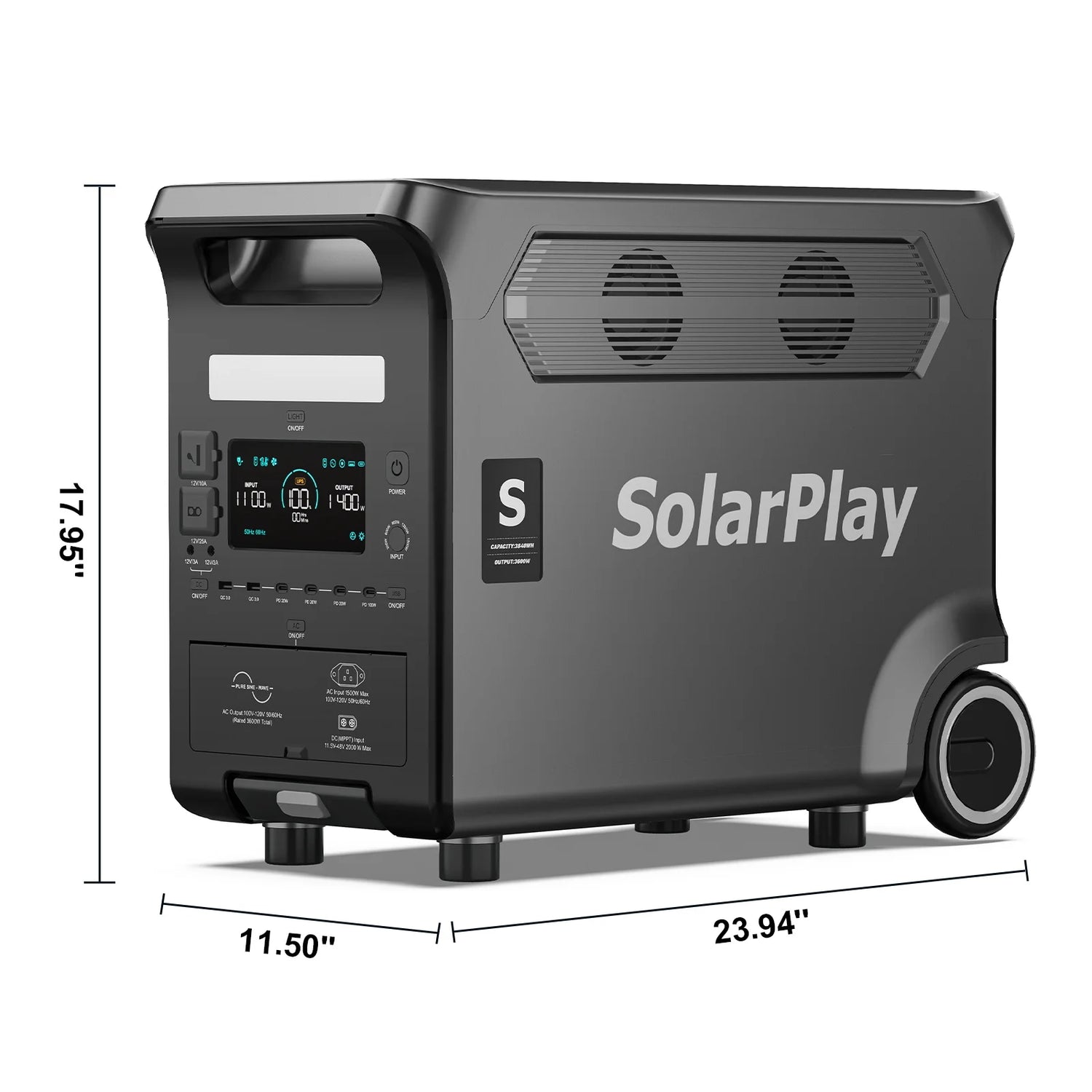 Solarplay 3600W Portable Mobile Power Station, Meet Your Outdoor Power Needs for a Day