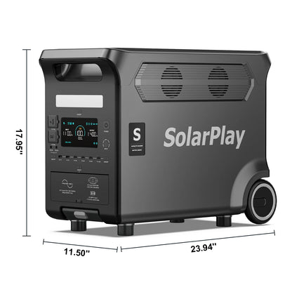 Solarplay 3600W Portable Mobile Power Station, Meet Your Outdoor Power Needs for a Day