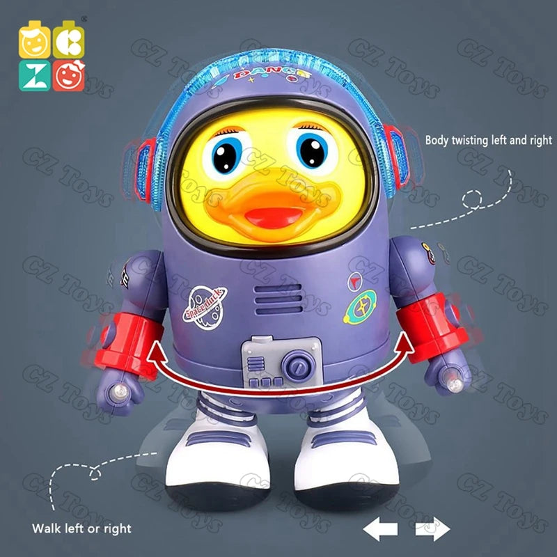 CZ New Arrival 2025 Electric Kids Toy Walking Animal Space with Music and Light Robots Duck Toys