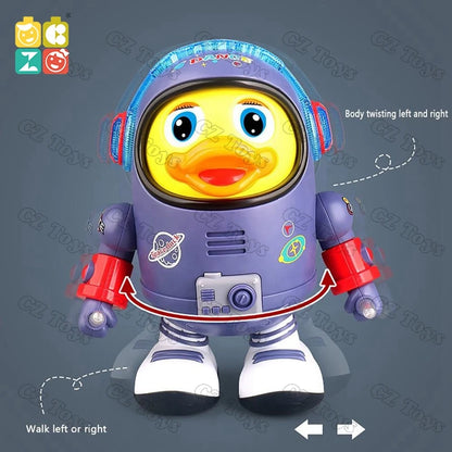 CZ New Arrival 2025 Electric Kids Toy Walking Animal Space with Music and Light Robots Duck Toys
