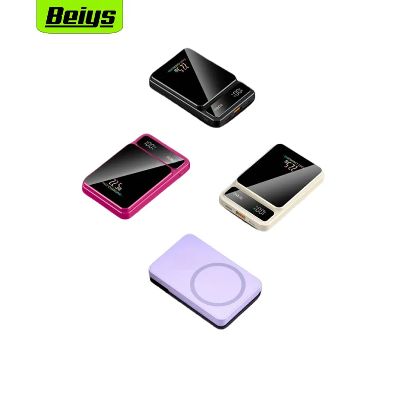 Thin Powerful Magnetic Power Bank 5000mah 15w Wireless PD 20W Fast Charging USB-C Output Battery Pack Mobile Power