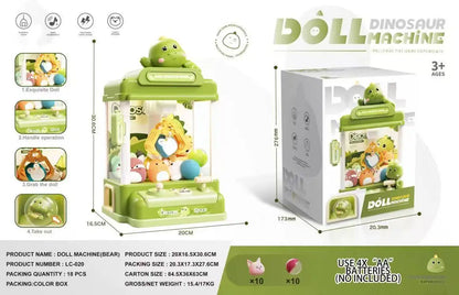 Children Grasp Doll Machine Toy Mini Electronic Clawing Doll Machine Household Electric Pinch Small Doll Twisted Egg Machine Toy