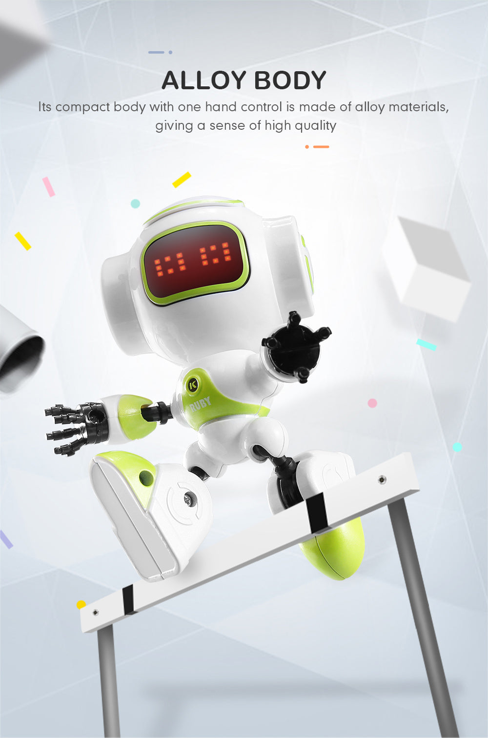 Hot Sale JJRC R9 RC Robot Ruby Touch Control DIY Gesture Mini Smart Robot Wholesales Cute Dancing Toy for Kids Gifts