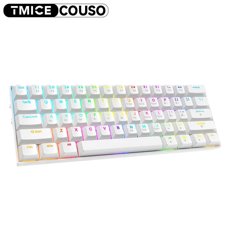 CK23 61-key Three-mode Mechanical Mini Keyboard Brown Switch E-sports Gaming Keyboard