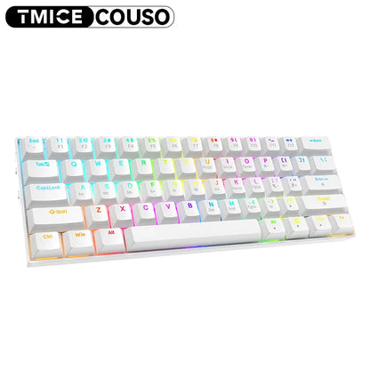 CK23 61-key Three-mode Mechanical Mini Keyboard Brown Switch E-sports Gaming Keyboard