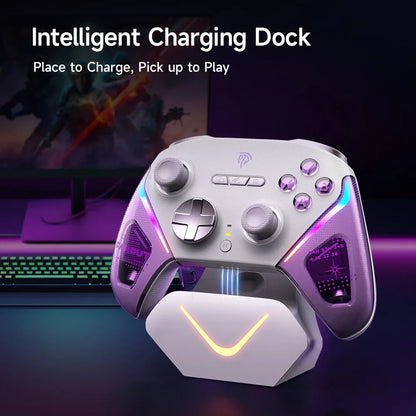 EasySMX D10 Wireless Gaming Controller Wireless Gamepad Compatible with PC/NS/TV/Phone/Steam, TMR Stick Joystick Micro Triggers