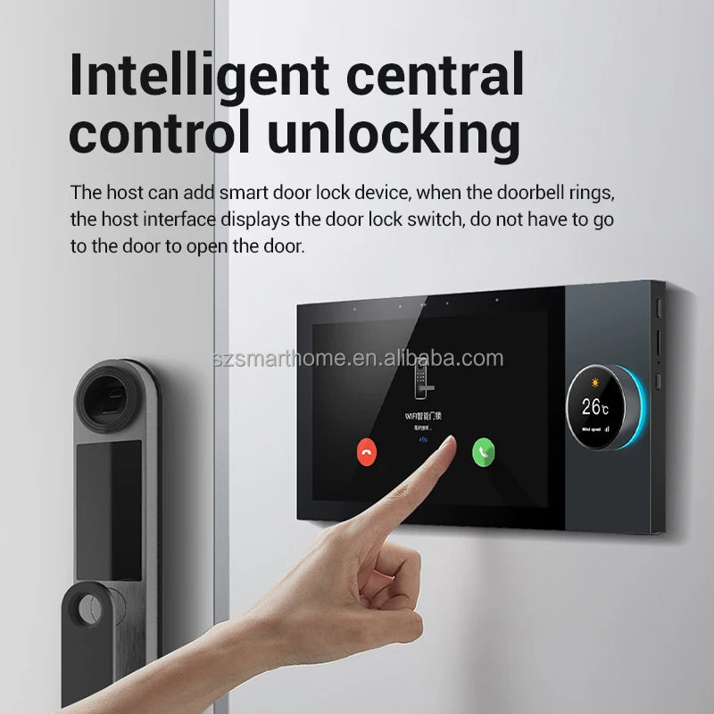 7 Inch Tuya Alexa Smart Home Control Touch Screen Multi-Function Music Host Zigbee Gateway Home Automation with Voice Control