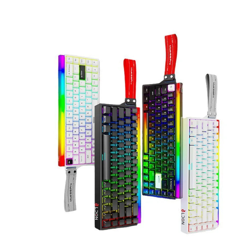 LDON 68 New Model RGB Wired Mechanical Keyboard 8000Hz Magnetic Switch 68 Laser Keys for PC Desktop Gaming Operation