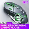 T-WOLF Q13 OEM/ODM 2.4G BT Wireless Mouse Mobile Supported Hyper Speed Wireless Rgb Backlit 6d Gaming Pc Mouse