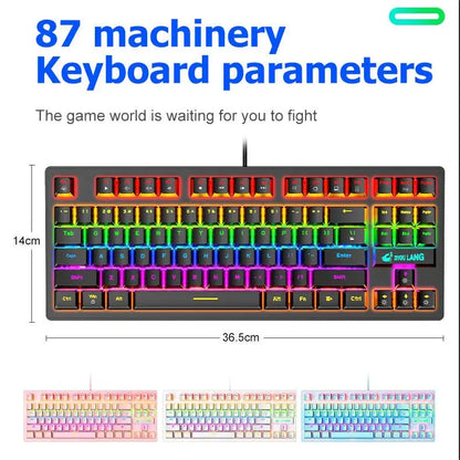 Free Wolf K2 Punk Mechanical Keyboard 87 Keys Gaming Competitive Office Laptop Gaming Keyboard