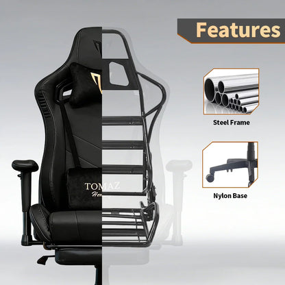Tomaz High Quality Customized Brown Ergonomic Computer Desk Reclining Gamer Seat Height Adjustment Feature for Computer Gaming