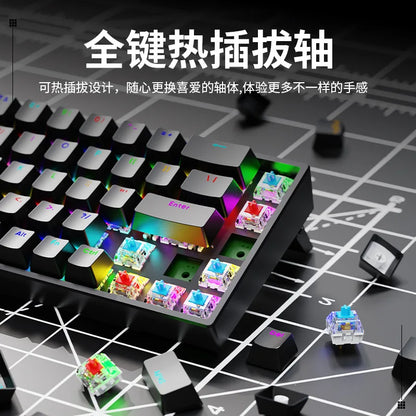 Luminous Mechanical Gaming Keyboard 68 Keys Wired Desktop & Laptop Blue & Red Switches