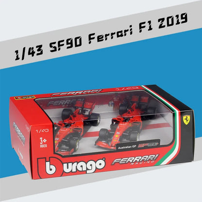 Bburago 1:43 2019 SF90 #5 # 16 Two-car Sets  Alloy Car Die Cast Model Toy Collectible